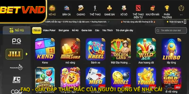 FAQ - giải đáp thắc mắc của người dùng về nhà cái 